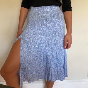 H&M Floral Midi Skirt